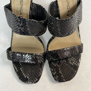 Via Spiga Snake Skin Slide Wedges